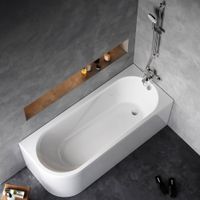 X-joy Комплект ванна акриловая угловая правосторонняя 170x70 см c каркасом, панелью арт-W94A-170R70W-ARP — фото 1, Акриловые ванны