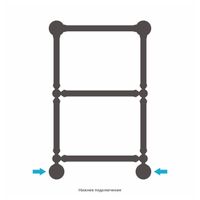 Полотенцесушитель водяной Сунержа Ренессанс 1304 660х400 Матовый белый арт-30-0280-6640 — фото 3, Водяные полотенцесушители