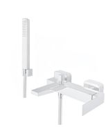 Смеситель на борт ванны Fiore KUBE 100BB8552, белый — фото 1, Смесители на борт ванны