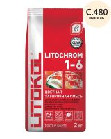 Затирочная смесь Litokol LITOCHROM 1-6 С.480 ваниль (2 кг) 248470003 — фото 1, Затирка для плитки