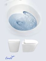 Унитаз LUIGI Aria Tornado подвесной безободковый со смывом торнадо Ceruttispa CT11101 (490x370x370) — фото 3, Подвесные унитазы