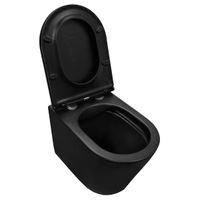 Унитаз подвесной Azario Teramo 515х355х365 безободковый с сиденьем микролифт, черный матовый (AZ -053E-R-MB) арт-AZ -053E-R-MB/ AZ-0053-MB — фото 2, Подвесные унитазы