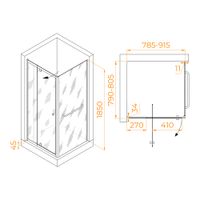 Душевой уголок RGW PA-32-1 (PA-02 + Z-060-1) 800x800 410832188-011 — фото 1, Прямоугольные душевые уголки