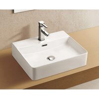 Раковина накладная Azario 500х420х120 прямоугольная, матовый белый арт-AZ-2173-S-MW — фото 5, Раковины накладные