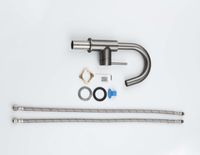 ЕВРОПА смеситель для раковины, без донного клапана, оружейная сталь арт-AQ1307BGM — фото 4, Смесители для раковины