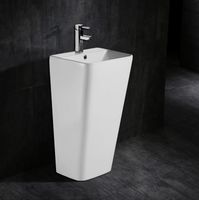 Раковина напольная AZARIO FRETTA SQUARE 440х380х835 отдельностоящая прямоугольная арт-AZ-302 — фото 1, Раковины напольные