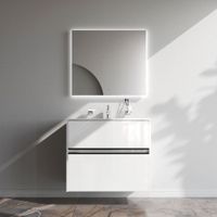 Sense, База под раковину, универсальная, 80 см, 2 ящика, цвет: белый глянец арт-M7BFUX0802WG — фото 6, Тумбы под раковину