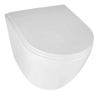 Унитаз подвесной Azario Eclat 520x365x365, безободковый, система слива "Скрытое Торнадо", с быстросъемным сидением микролифт арт-AZ-2381-A — фото 1, Подвесные унитазы