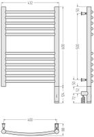 Товар: Полотенцесушитель электрический Сунержа Богема 3.0 выгнутая 600х400 МЭМ правый Без покрытия арт-00-5803-6040 - фото 3 Полотенцесушитель электрический Сунержа Богема 3.0 выгнутая 600х400 МЭМ правый Без покрытия арт-00-5803-6040 — фото 3, Электрические полотенцесушители