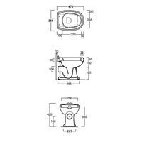 Унитаз SIMAS ARCADE напольный приставной или к бачку с горизонтальным сливом цвет белый арт-AR811 — фото 2, Напольные унитазы