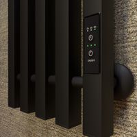 Полотенцесушитель электрический INARO ПРОФИЛЬНЫЙ 1200х240 правый, скр.монтаж, СНШ, черный матовый(RAL 9005), (Ferrum, 8 крючков), Маргроид арт-Inaro-12024-1081-9005R — фото 4, Электрические полотенцесушители