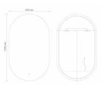 Зеркало NERO-промо BLACK (600*1000*45) LED с сенсорным выключателем арт-24601002 — фото 2, Зеркала в ванную комнату