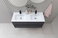 Раковина Aquanet Flat 120 (двойная) белая 00254367 — фото 6, Раковины встраиваемые сверху