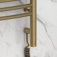 Полотенцесушитель электрический Сунержа Богема 3.0 выгнутая 1200х600 МЭМ правый Золотой шёлк арт-32-5803-1260 — фото 2, Электрические полотенцесушители