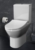 Integra Round Напольный безободковый унитаз Open-Back с бачком и сиденьем микролифт арт-9833B003-7206 — фото 1, Напольные унитазы