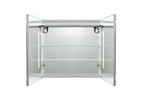 Шкаф зеркало для ванной с подсветкой Aquatek , прямоугольное, сенсорное управление, 800*700*133 арт-AQ7804-MLC — фото 3, Зеркальные шкафы в ванную