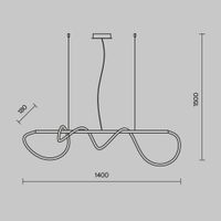 Подвесной светильник Maytoni арт-MOD146PL-L30B3K — фото 4, Подвесные светильники