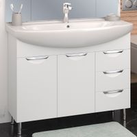 Тумба напольная ELEGANSE 105 /хром/ AQUA DE MARCO 2105CELE — фото 1, Тумбы под раковину