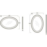 Товар: Зеркало SIMAS LANTE Настенное цвет белый LAS1 - фото 2 Зеркало SIMAS LANTE Настенное цвет белый LAS1 — фото 2, Зеркала в ванную комнату