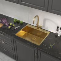 Товар: Кухонная мойка Reflexion Iseo RX2250GD брашированное золото - фото 295 Кухонная мойка Reflexion Iseo RX2250GD брашированное золото — фото 295, Кухонные мойки