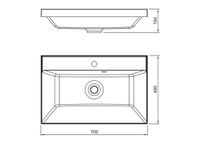 Товар: Раковина Азур 70 / сл SP-00001915 - фото 3 Раковина Азур 70 / сл SP-00001915 — фото 3, Раковины встраиваемые сверху