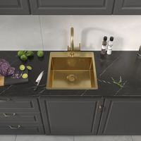 Товар: Кухонная мойка Reflexion Iseo RX2250GD брашированное золото - фото 246 Кухонная мойка Reflexion Iseo RX2250GD брашированное золото — фото 246, Кухонные мойки
