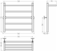 Товар: Полотенцесушитель водяной Стилье Универсал-54 600х500 (Полка + 4) П 21 Без покрытия арт-00654-6050 - фото 3 Полотенцесушитель водяной Стилье Универсал-54 600х500 (Полка + 4) П 21 Без покрытия арт-00654-6050 — фото 3, Водяные полотенцесушители