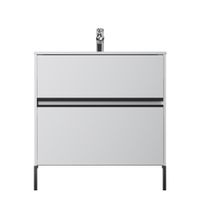 Sense, База под раковину, универсальная, 80 см, 2 ящика, цвет: белый глянец арт-M7BFUX0802WG — фото 5, Тумбы под раковину