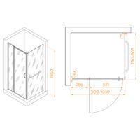 Душевой уголок RGW PA-078-1B (RGW PA-008B + Z-060-2B) 900x800 3508078198-14 — фото 1, Душевые уголки