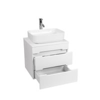 Тумба под раковину VIANT МАРСЕЛЬ 57 подвесная белый арт-VMAR57N-T2YP — фото 1, Тумбы под раковину