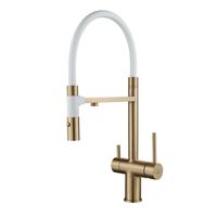 Смеситель для кухни Rose , золотой сатин арт-R958G — фото 1, Смесители для кухни