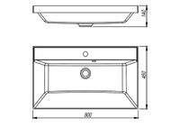 Раковина Азур 80 / сл SP-00001916 — фото 3, Раковины встраиваемые сверху