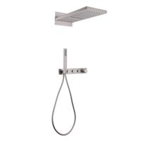 Душевая система ABBER Rund AF8752SP скрытого монтажа без излива, термостат, сатин — фото 1, Встраиваемые душевые комплекты