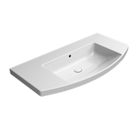 раковина подвесная/встраиваемая NORM 100x52 белый арт-8643111 — фото 2, Раковины подвесные