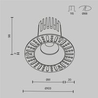 Встраиваемый светильник Technical DL121-15W-4K-TRS-B — фото 12, Точечные светильники