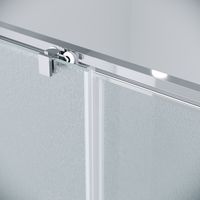 Душевое ограждение Grossman Cosmo 100.K33.02.100.10.02-200.K33.02.100.10.02 (100х100х195) раздвижная(левая),хром,стекло шиншилла,2 места арт-120.K33.02.1010.10.02 — фото 7, Квадратные душевые уголки