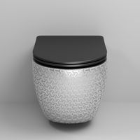 Унитаз подвесной Grossman (550х360х375) безободковый,серебро,внутри черный с тонкой крышкой,микролифт,1 место арт-GR-4411SBRS — фото 2, Подвесные унитазы