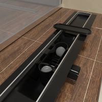 К-т водоотводящий желоб SP10-700 из пластика, с порогами из нерж. стали + Декор. решетка DG10-700 арт-SP10700-DG10700 — фото 4, Душевые лотки