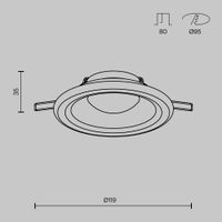 Встраиваемый светильник Technical DL097-GU10-W — фото 10, Точечные светильники