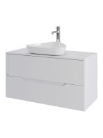 Orange Line тумба с раковиной подвесная 100 см, белый арт-Li-100TuwMDF+B07-500W — фото 6, Тумбы с раковиной