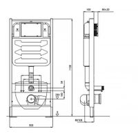 Инсталляция AZARIO FORTE для подвесного унитаза 3/6л арт-AZ-100-100F — фото 5, Инсталляции для унитазов