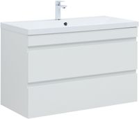 Тумба под раковину Aquanet Нота New 100 белый глянец арт-00335420 — фото 1, Тумбы под раковину