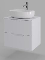 Orange Line тумба с раковиной подвесная 60 см, белый арт-Li-60TuwMDF+B05-520W — фото 5, Тумбы с раковиной