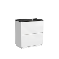 Тумба под раковину SANCOS Libra Floor напольная, 790х450х840, c двумя ящиками оснащенными доводчиками, белый глянец , арт. арт-LB80FW — фото 8, Тумбы под раковину