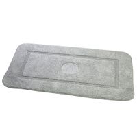 Коврик д/ванной комнаты 60х120 см., вышивка логотип MIGLIORE, серый, окантовка серебро арт-31913 — фото 12, Коврики для ванной комнаты