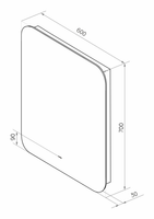 Товар: Зеркало арт-АДХ-02-60/70-14 - фото 4 Зеркало арт-АДХ-02-60/70-14 — фото 4, Зеркала в ванную комнату