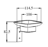 Мыльница CR-D01-04MB стеклянная с держателем из нержавеющей стали BOCH MANN, цвет черный BM10662 — фото 3, Мыльницы