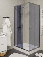 Ограждение VIVA90B N душевое Ceruttispa без поддона (90x90x195) — фото 400, Прямоугольные душевые уголки