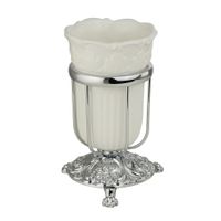 ELISABETTA Cтакан настольный, керамика/хром 17019 — фото 1, Стаканы для зубных щеток