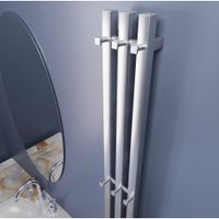 Полотенцесушитель электрический INARO ПРОФИЛЬНЫЙ 1200х120, скр.монтаж, СНШ, сатиновый хром, (6 крючков), Маргроид арт-Inaro-12012-057-9006 — фото 4, Электрические полотенцесушители